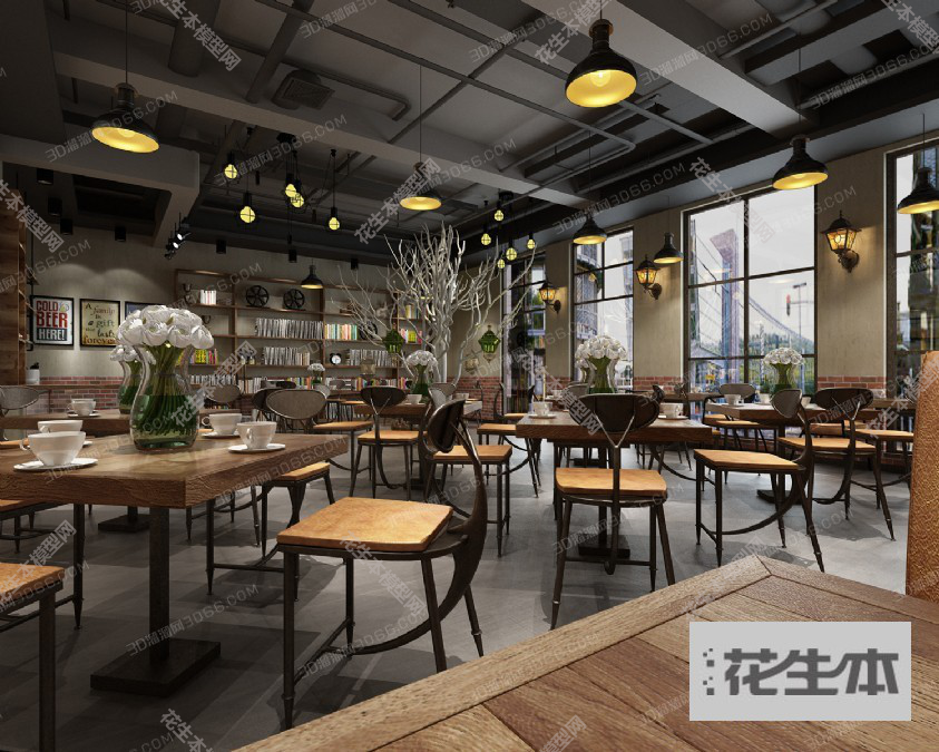 现代奶茶店3d模型「免费下载」奶茶店3D模型 （ID：633869）.jpg(1)