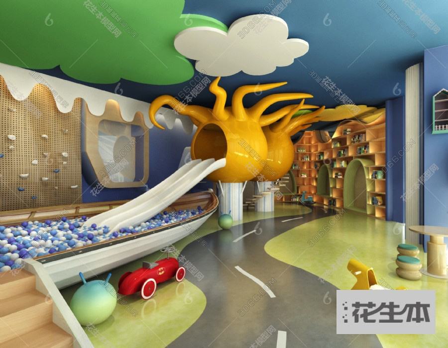 现代幼儿园3d模型「免费下载」幼儿园3D模型 （ID：682366）.jpg(1)