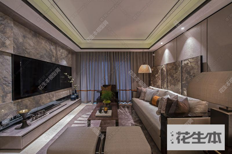 新中式样板间施工图3d模型「免费下载」新中式样板间施工图平立剖完整套图附方案与实景照片ID：7292.jpg(1)