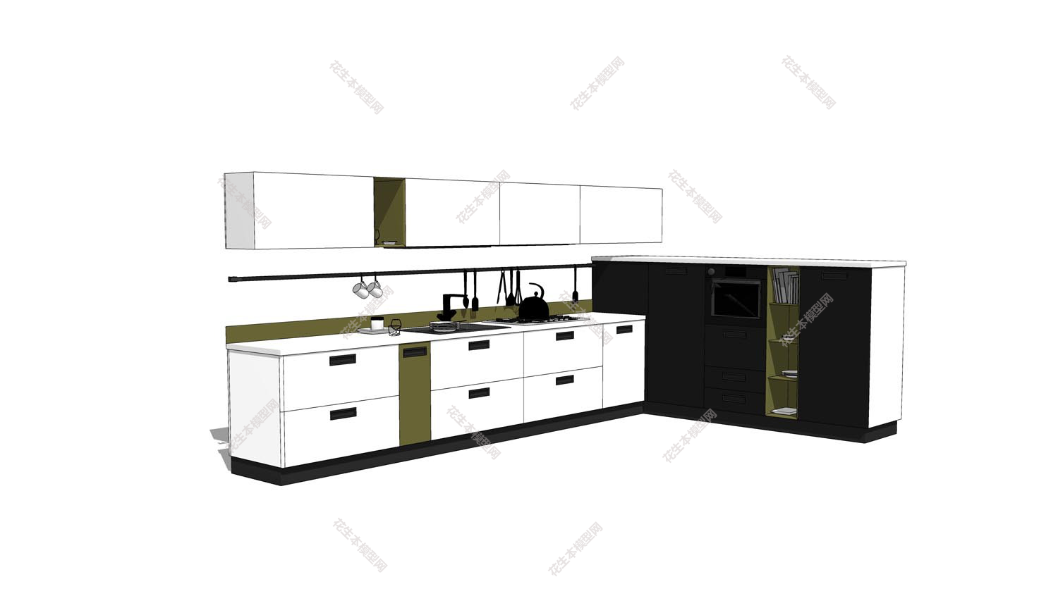 现代整体橱柜餐具组合su模型「免费下载」(17).jpg(1)