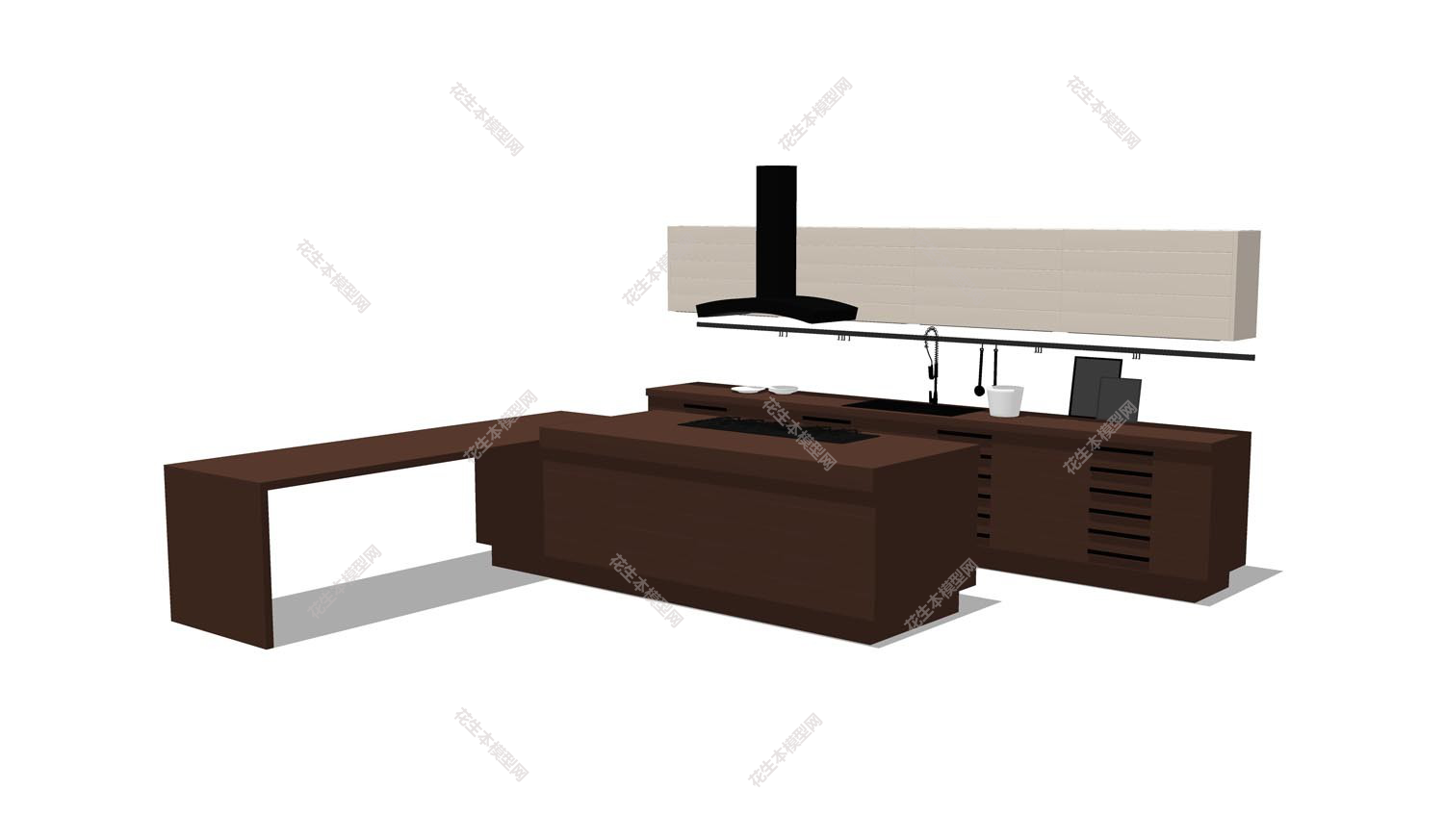 简欧实木开放式整体橱柜su模型「免费下载」(15).jpg(1)