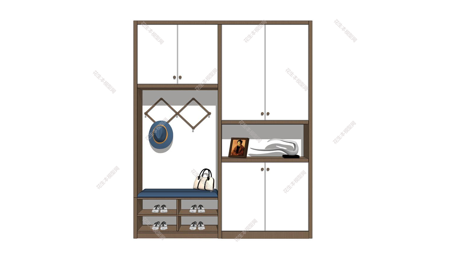 简欧玄关鞋柜组合su模型「免费下载」(11).jpg(1)