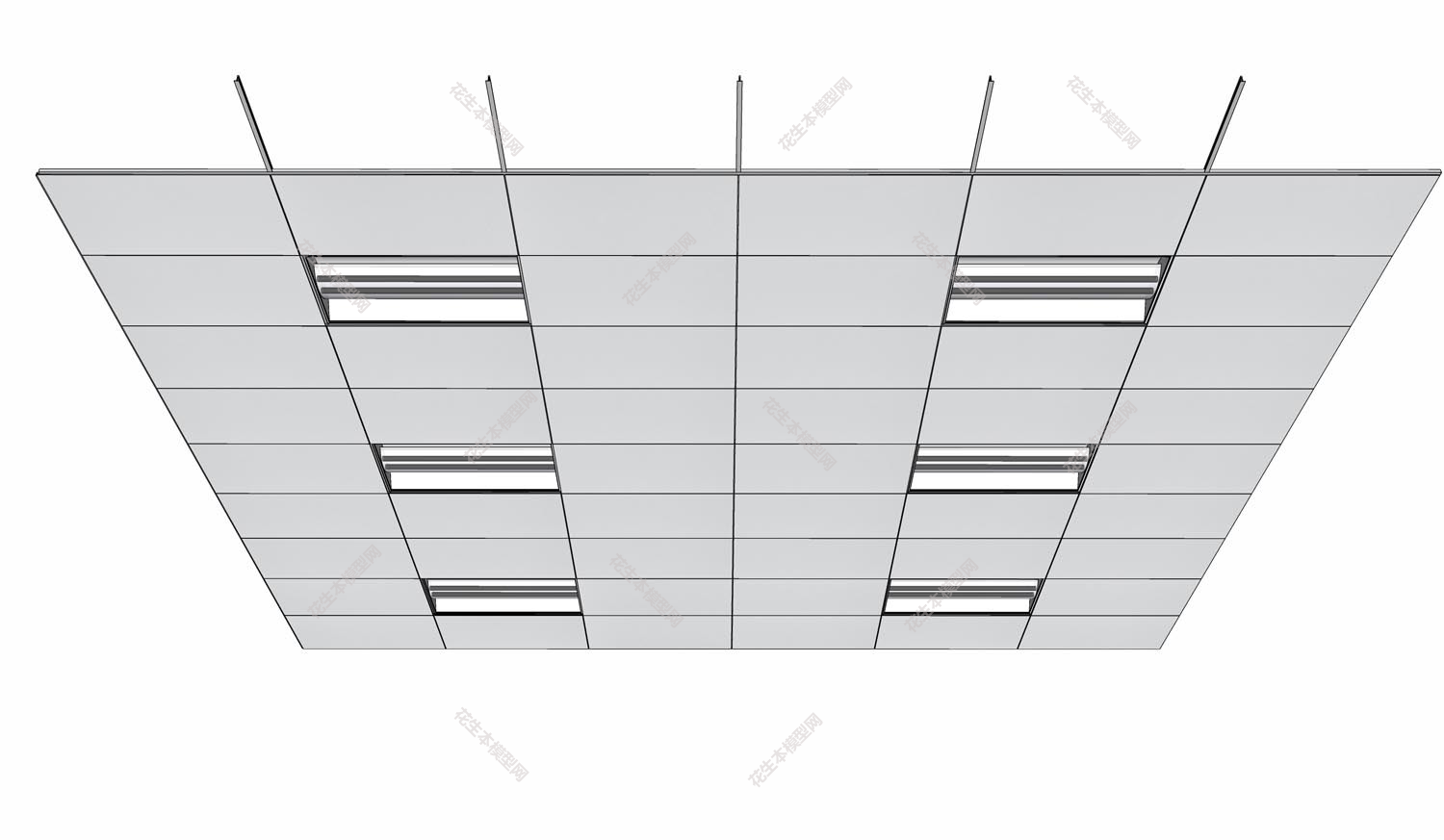 新中式格栅天花吊顶su模型「免费下载」(4).jpg(1)
