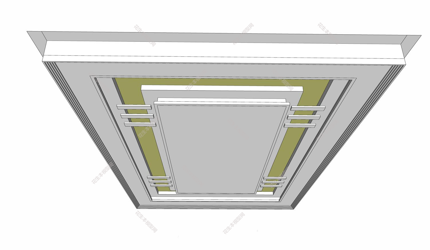 简欧格栅天花吊顶su模型「免费下载」(31).jpg(1)