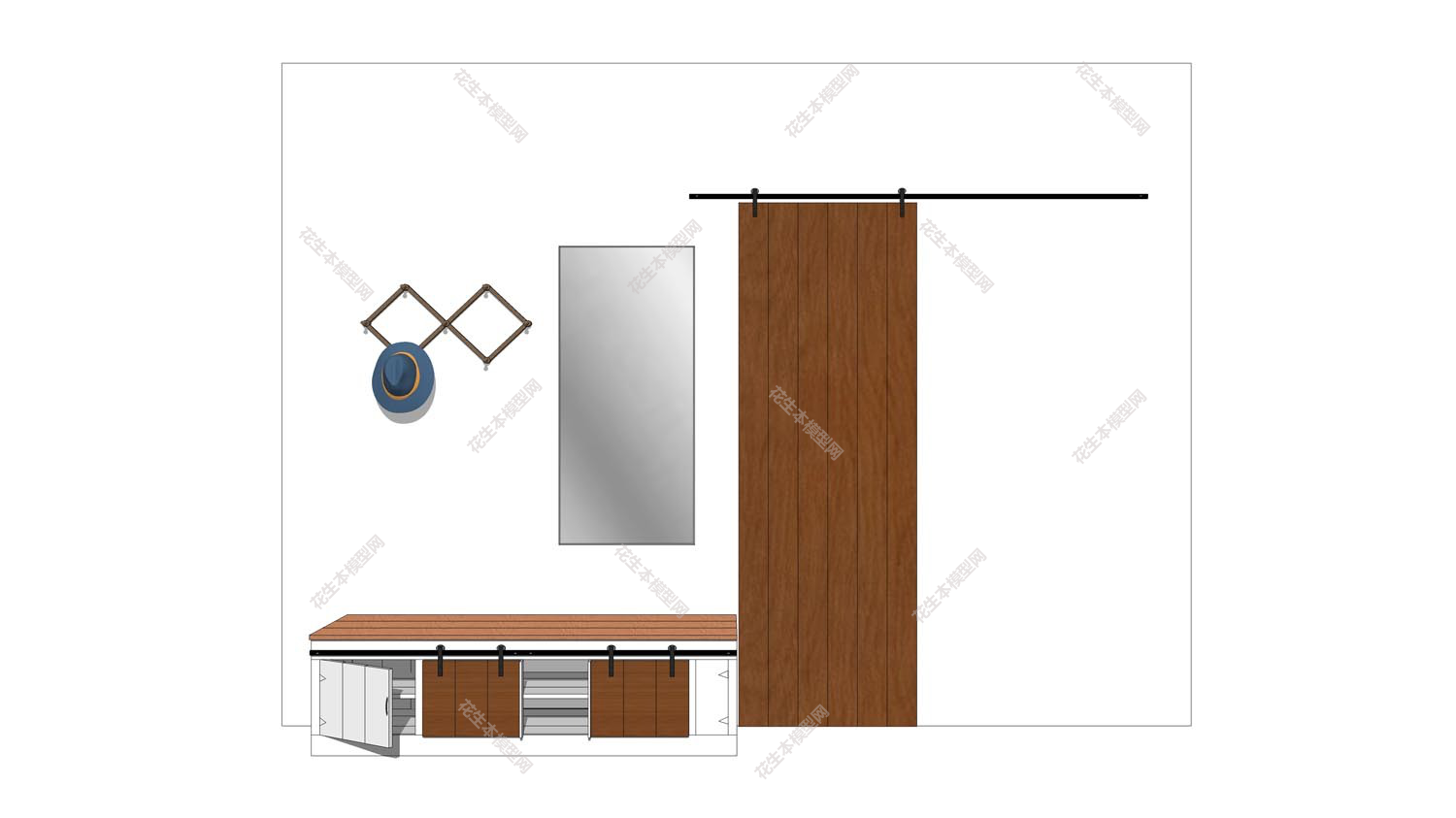 现代实木玄关柜鞋柜su模型「免费下载」(34).jpg(1)