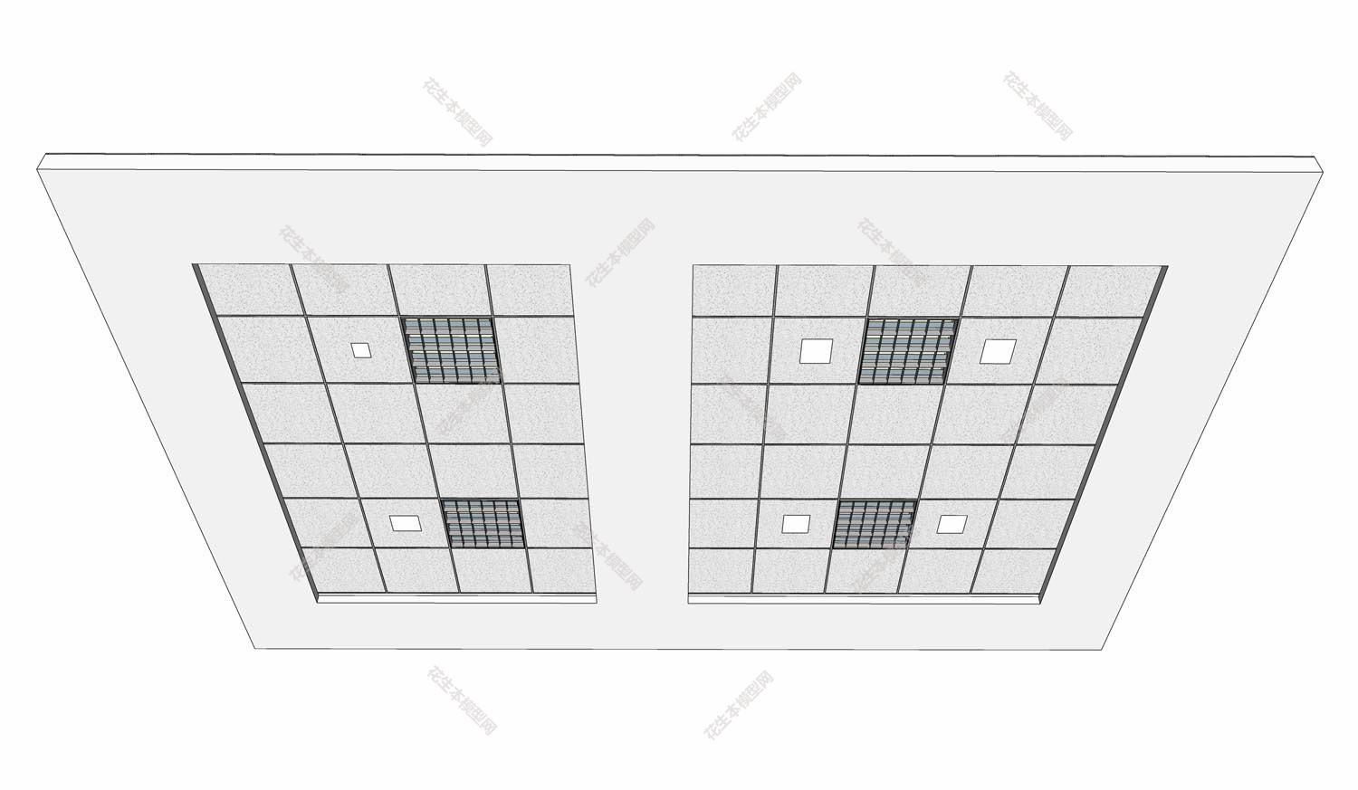 后现代格栅天花吊顶su模型「免费下载」(65).jpg(1)