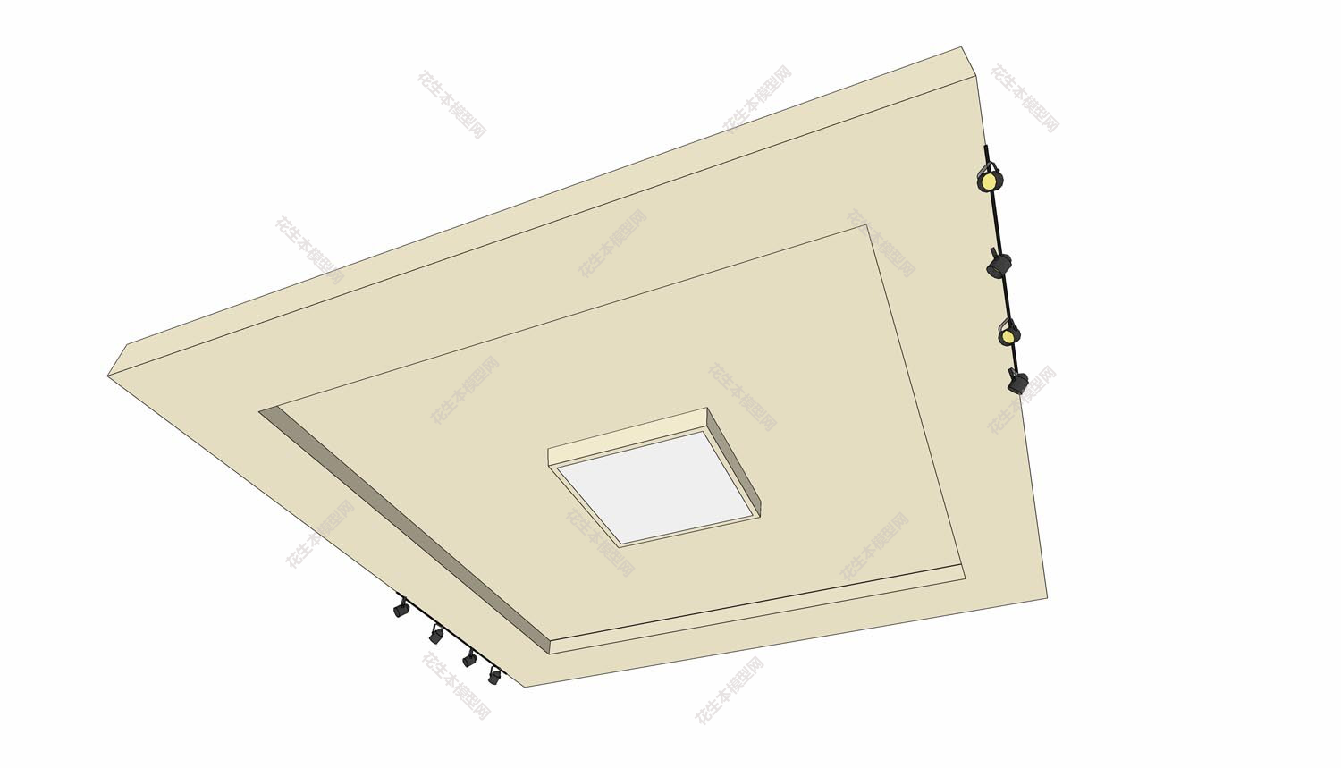 后现代格栅天花吊顶su模型「免费下载」(56).jpg(1)