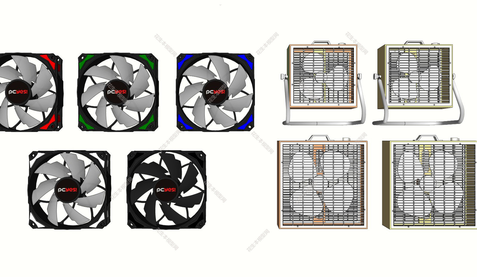 现代排风扇组合su模型「免费下载」74.jpg(1)