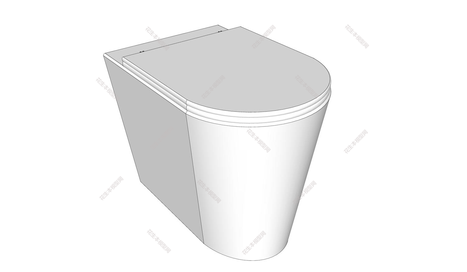 现代挂壁式座便器su模型「免费下载」挂墙式坐便器.jpg(1)