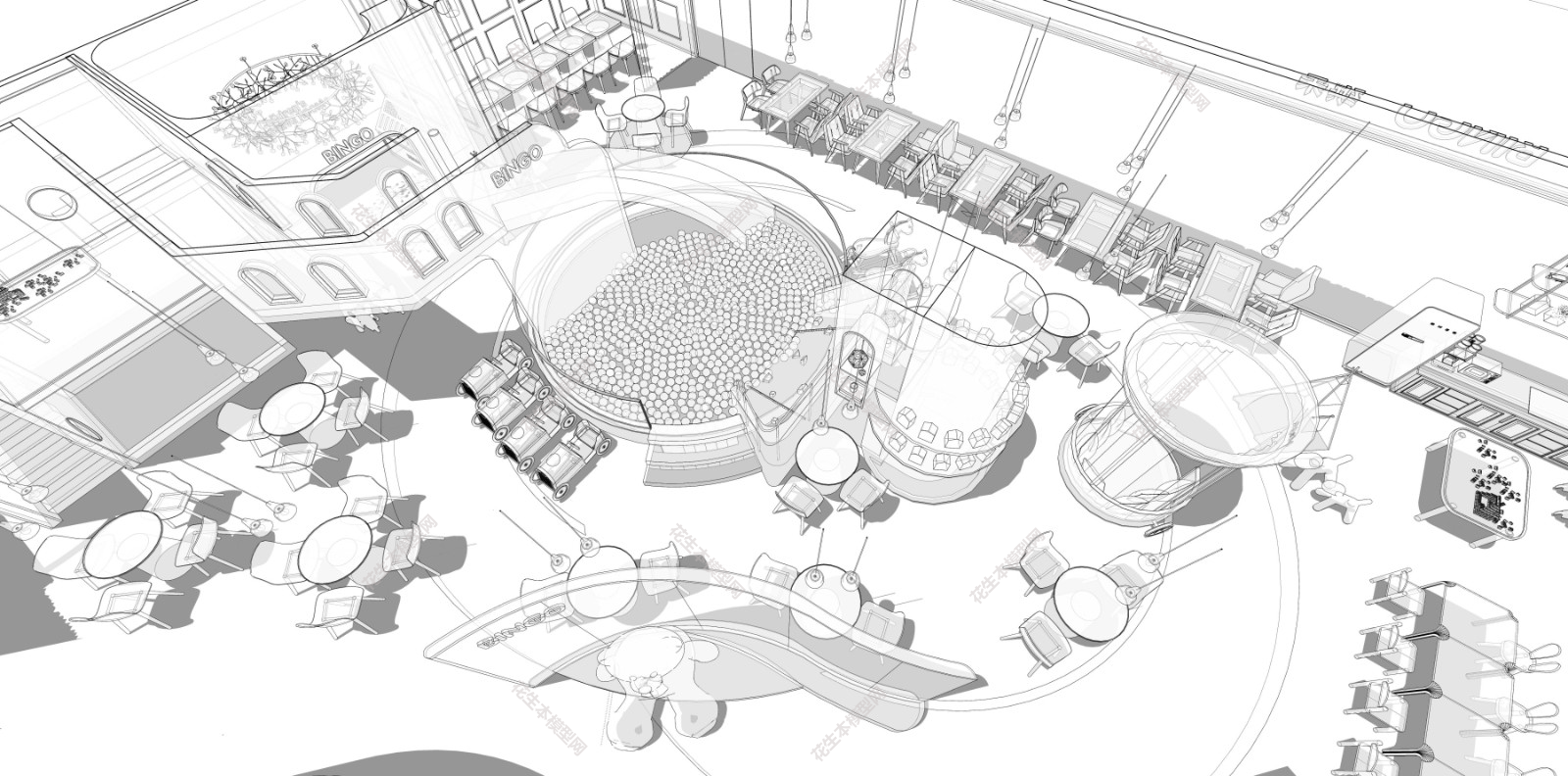 北欧自助餐厅cad平面图su模型下载扬州BINGO亲子餐厅平面图 (2).jpg(3)