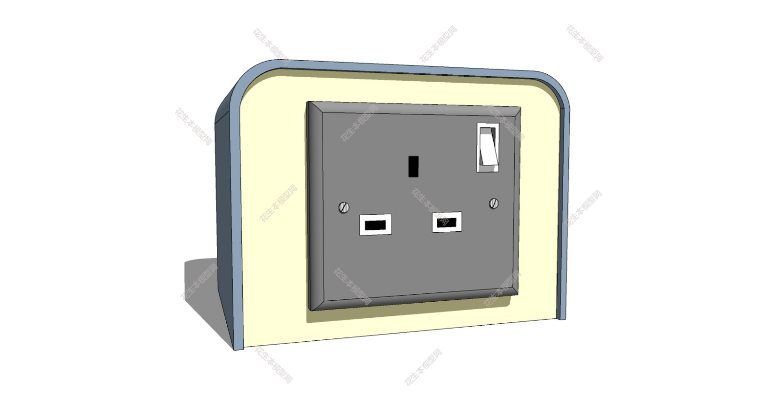 新中式开关插座su草图模型下载开关插座 (18).jpg(1)