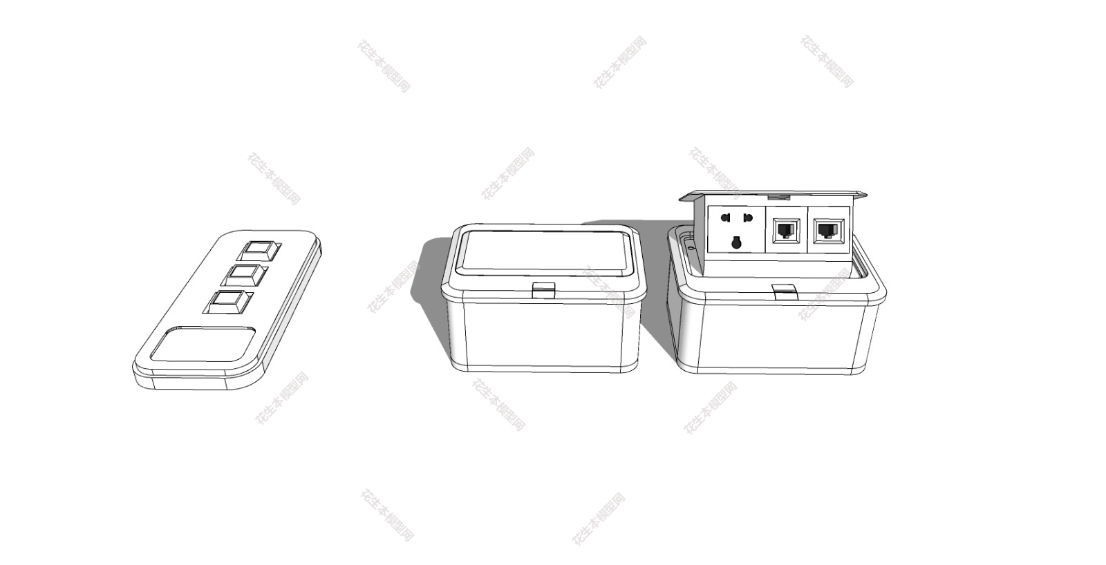 后现代开关插座su草图模型下载开关插座 (22).jpg(1)