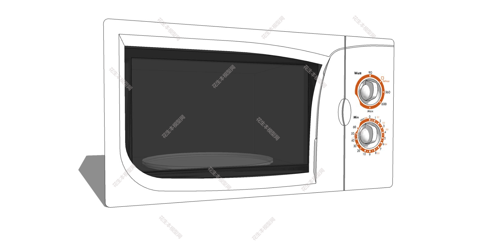 美式微波炉su草图模型下载微波炉 (10).jpg(1)