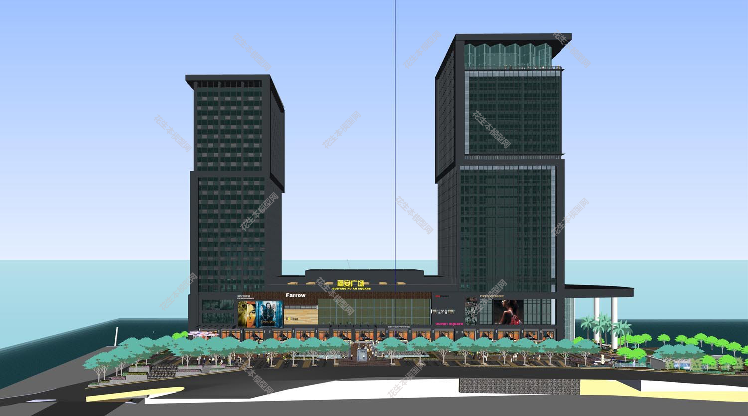 现代沿街商业建筑su免费模型下载00000000000.jpg(1)