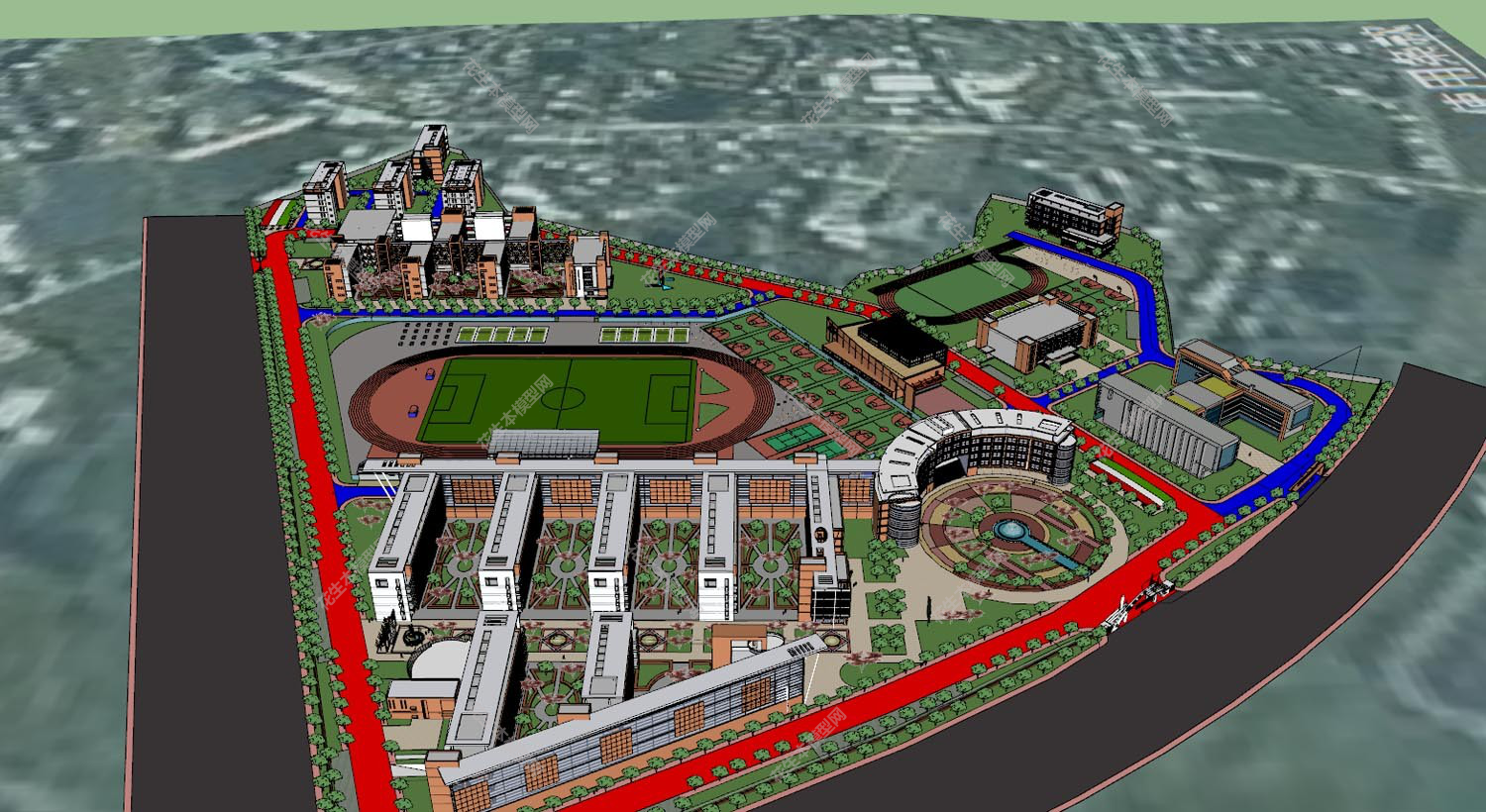 现代学校规划su模型下载新建文件-1.jpg(1)