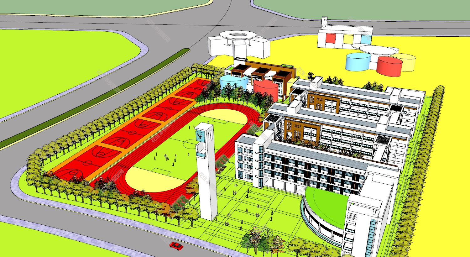 现代学校规划su模型下载新建文件-1.jpg(1)