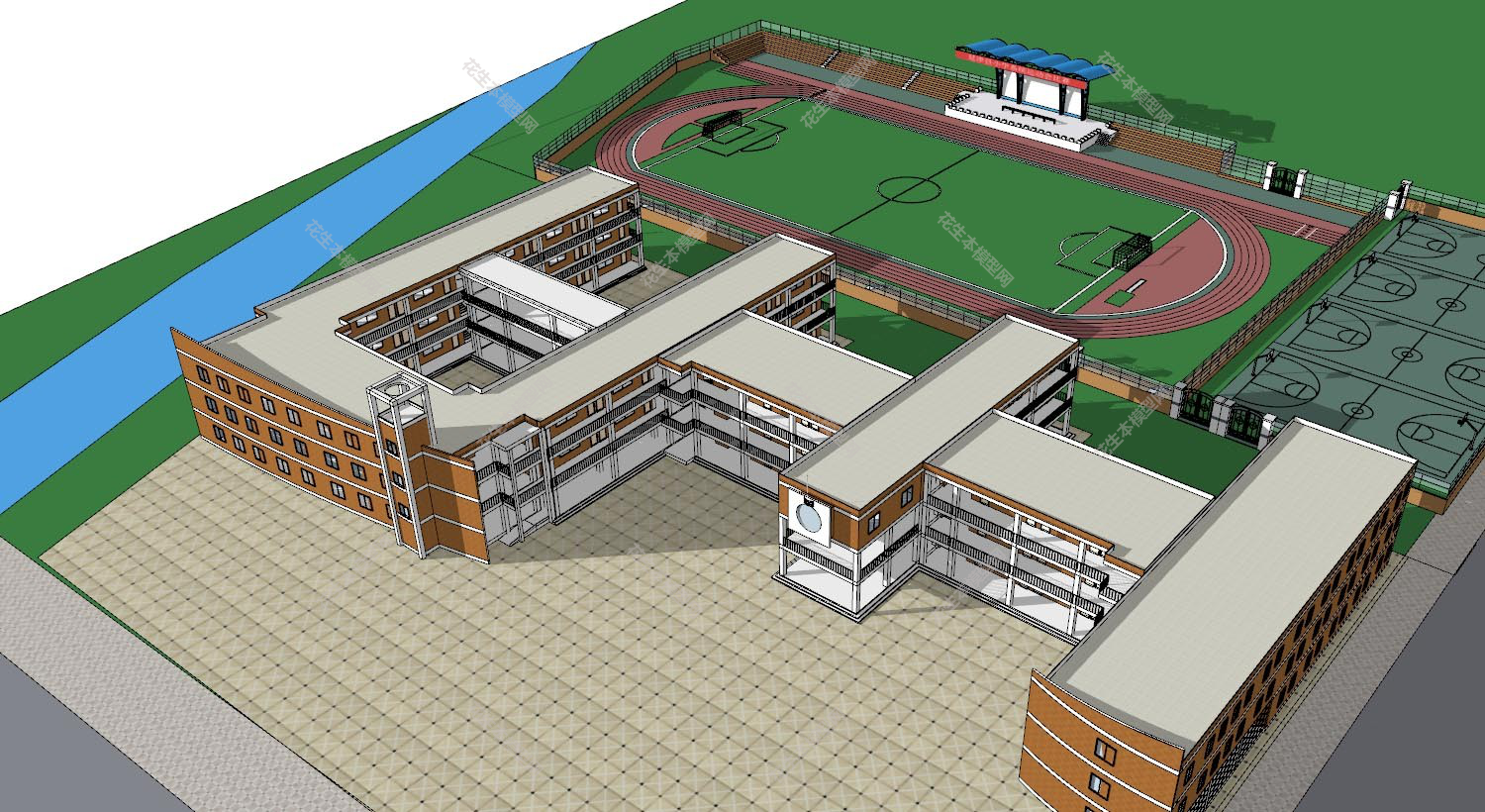 现代学校规划su模型下载新建文件-1.jpg(1)