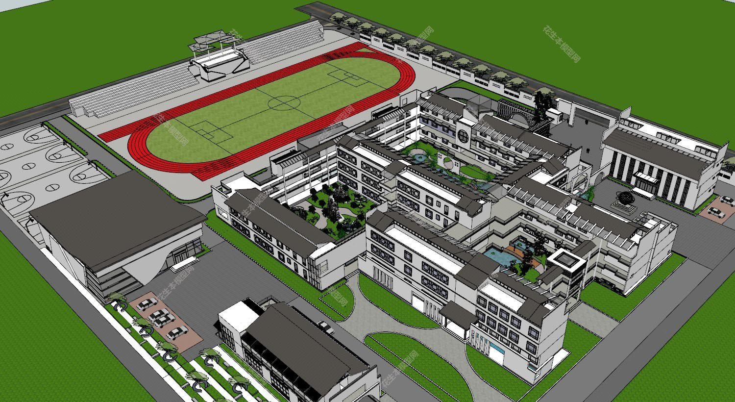 现代学校规划su模型下载新建文件-1.jpg(1)