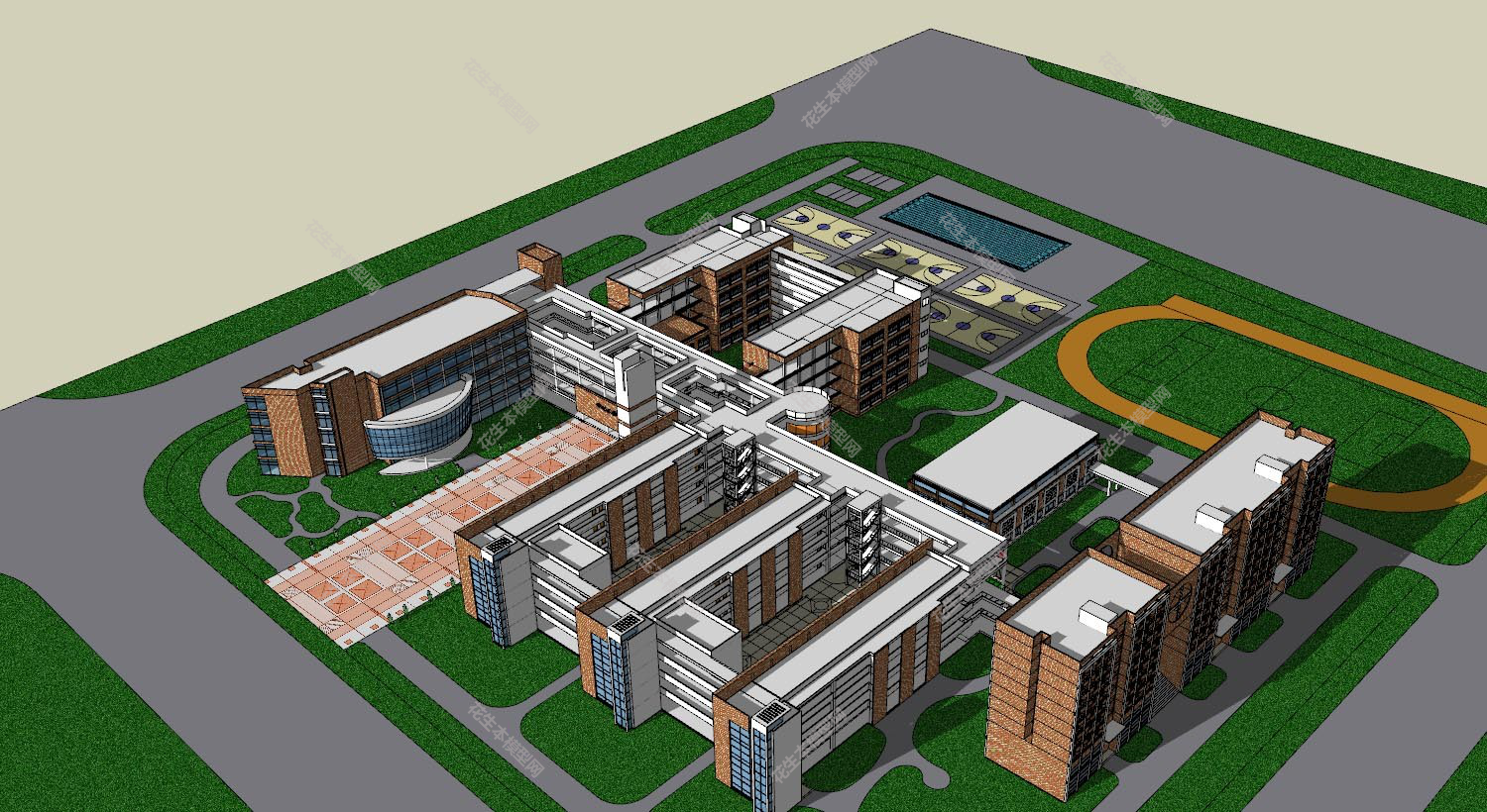 现代学校规划su模型下载新建文件-1.jpg(1)