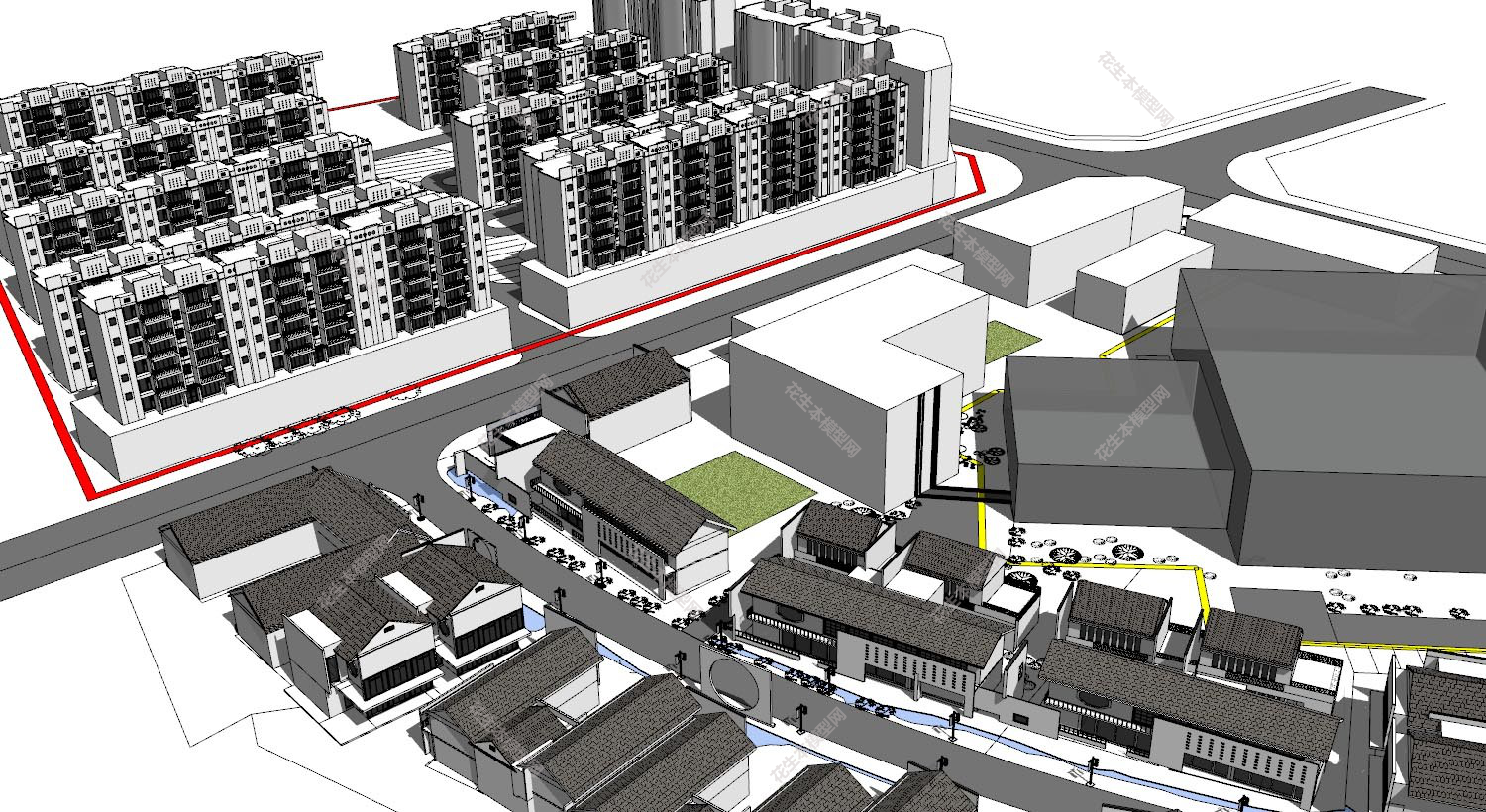 新中式房屋建筑规划su模型下载新建文件-1.jpg(1)