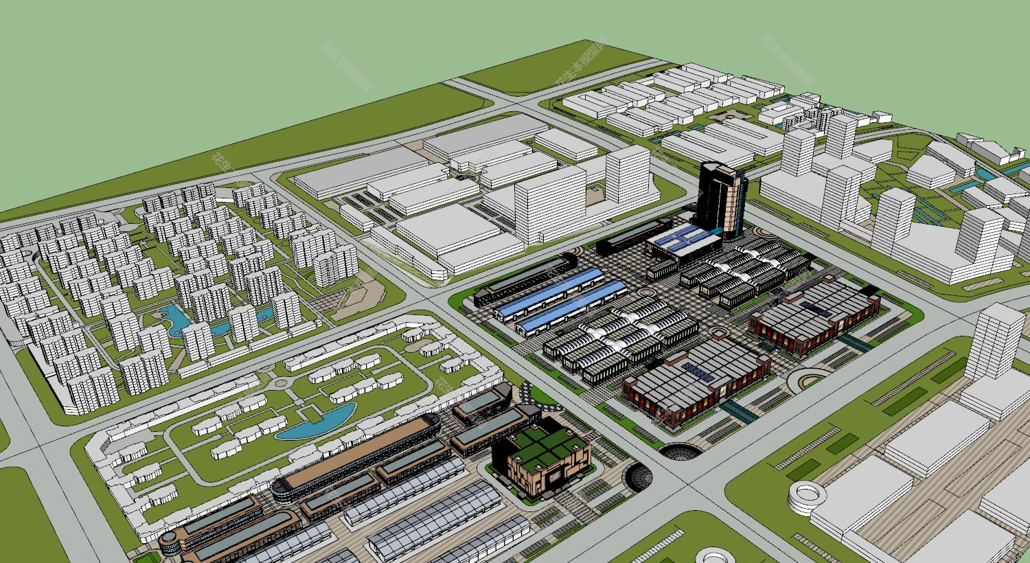 现代工业区规划su模型下载新建文件-1.jpg(1)