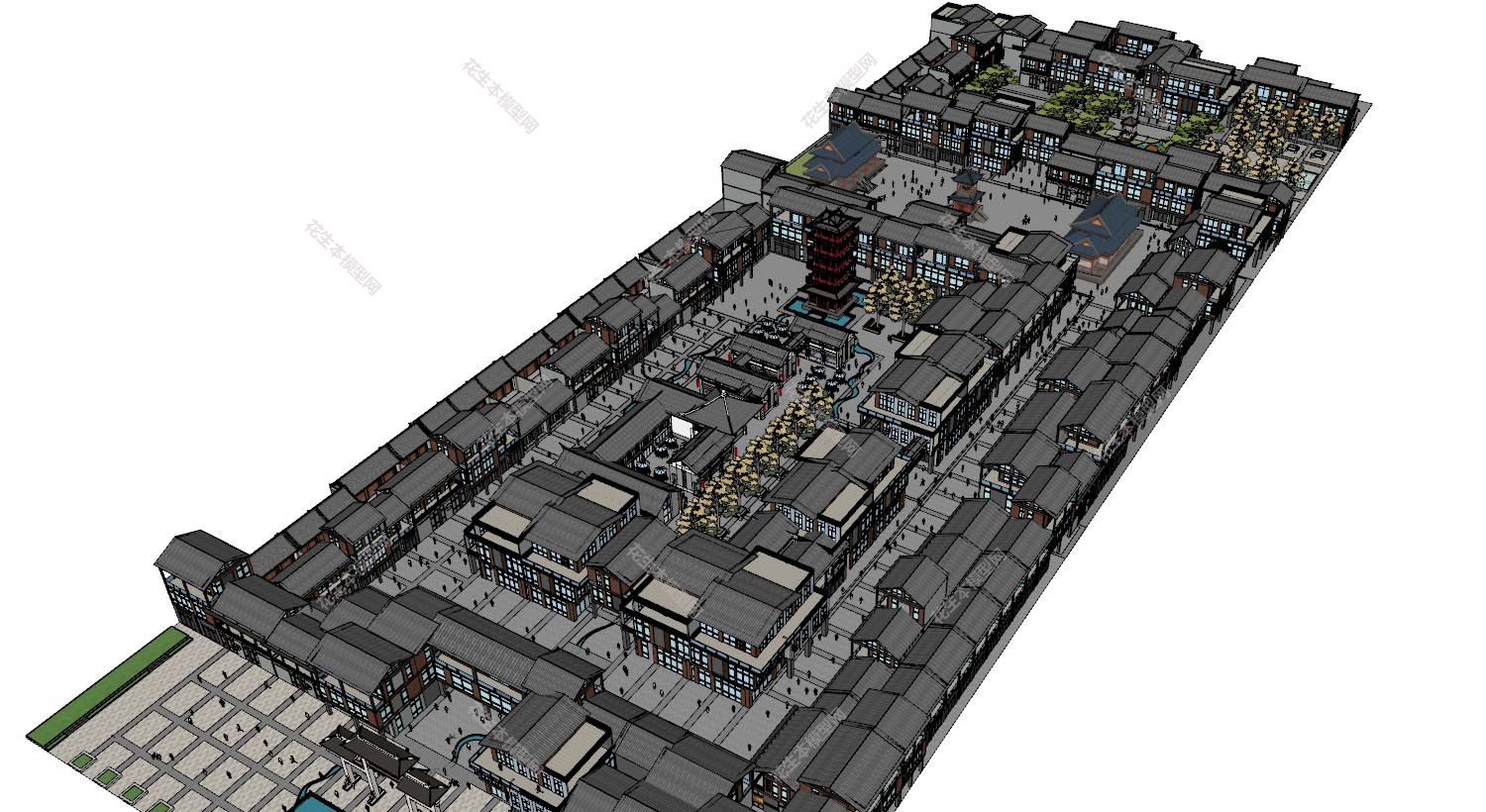 中式房屋规划su模型下载新建文件-1.jpg(1)