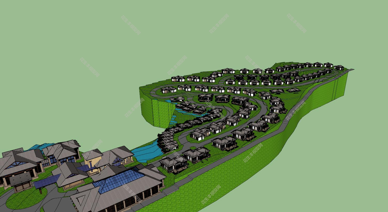 新中式别墅规划su模型下载新建文件-1.jpg(1)