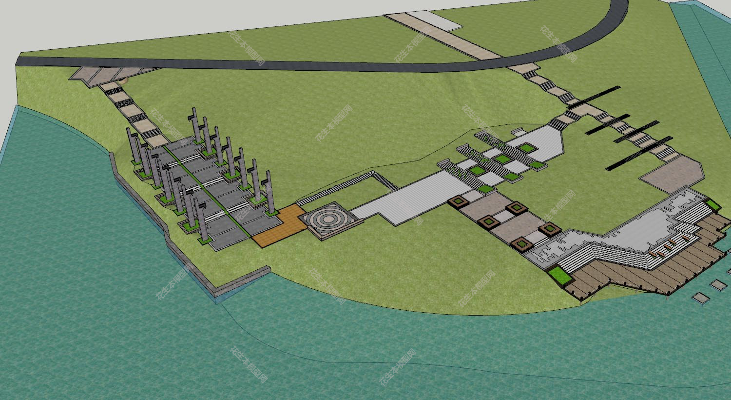 现代园林规划su模型下载新建文件-1.jpg(1)