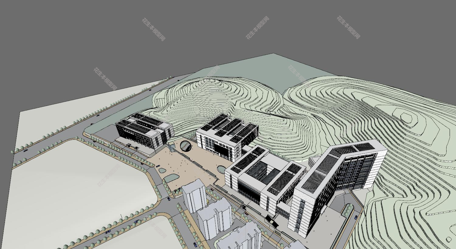 现代高层住宅鸟瞰规划su模型下载新建文件-1.jpg(1)