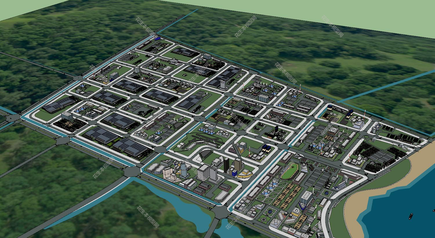 现代城市规划设计su模型下载新建文件-1.jpg(1)