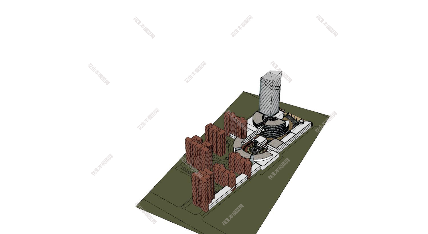 现代高层住宅鸟瞰规划su模型下载新建文件-1.jpg(1)