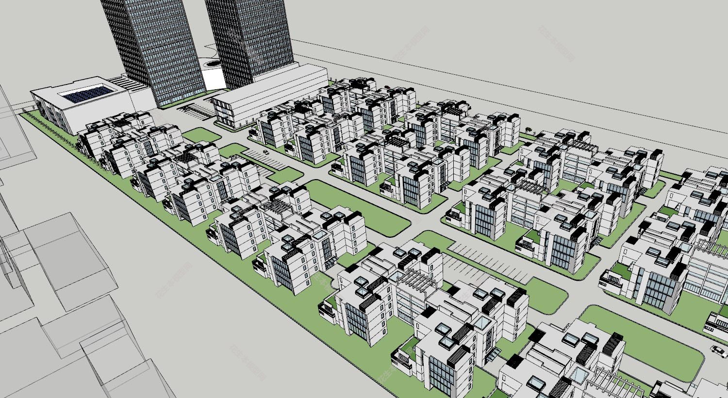 现代小区规划su模型下载新建文件-1.jpg(1)