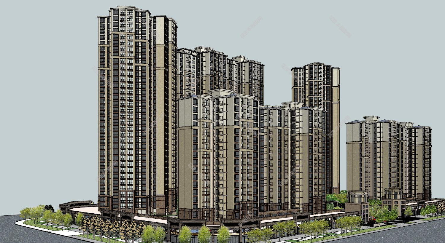 现代小区规划su模型下载新建文件-1.jpg(1)