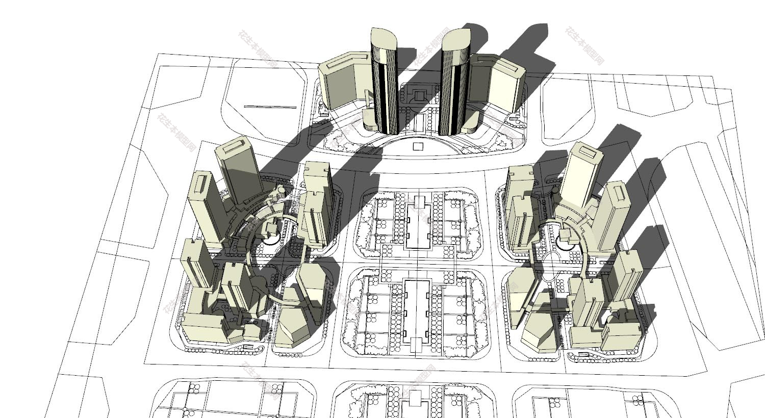 现代小区规划su模型下载新建文件-1.jpg(1)