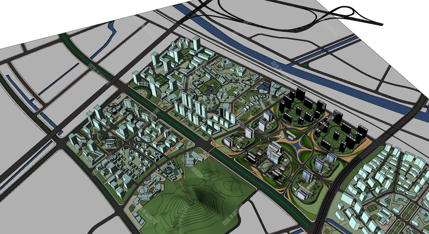 现代小区规划su模型下载新建文件-1.jpg(1)