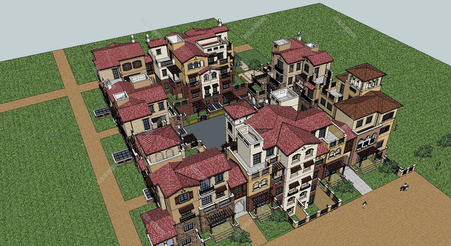 欧式别墅区规划su模型下载新建文件-1.jpg(1)