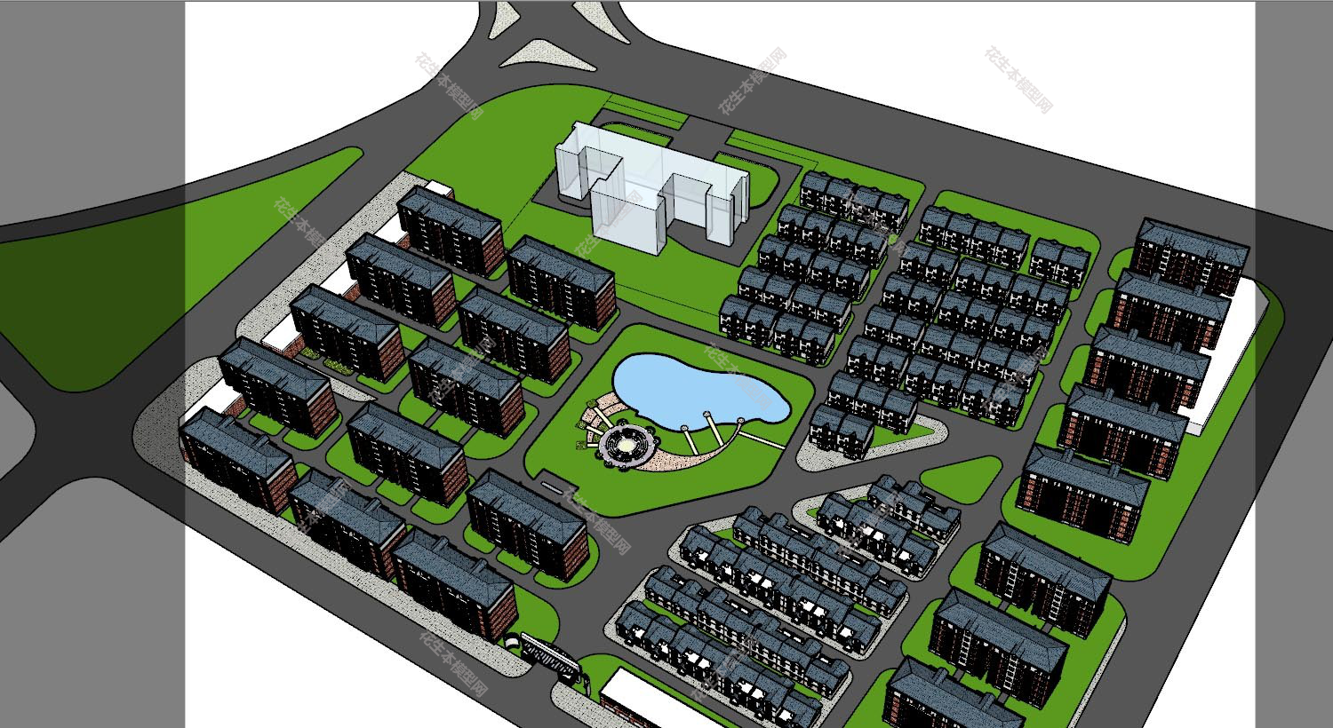 现代小区规划su模型下载新建文件-1.jpg(1)