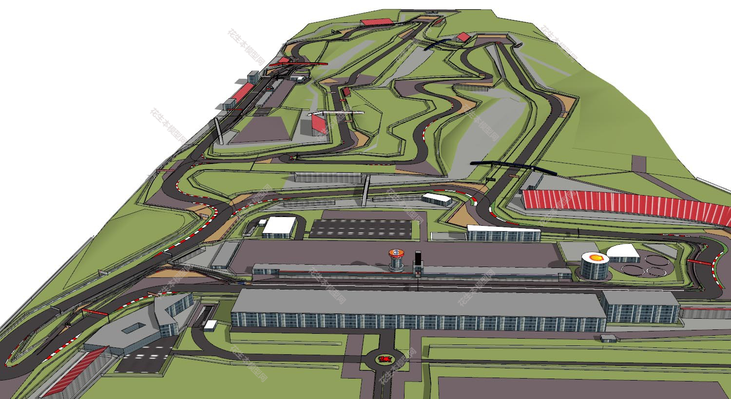 现代赛车跑道设计su模型下载新建文件-1.jpg(1)