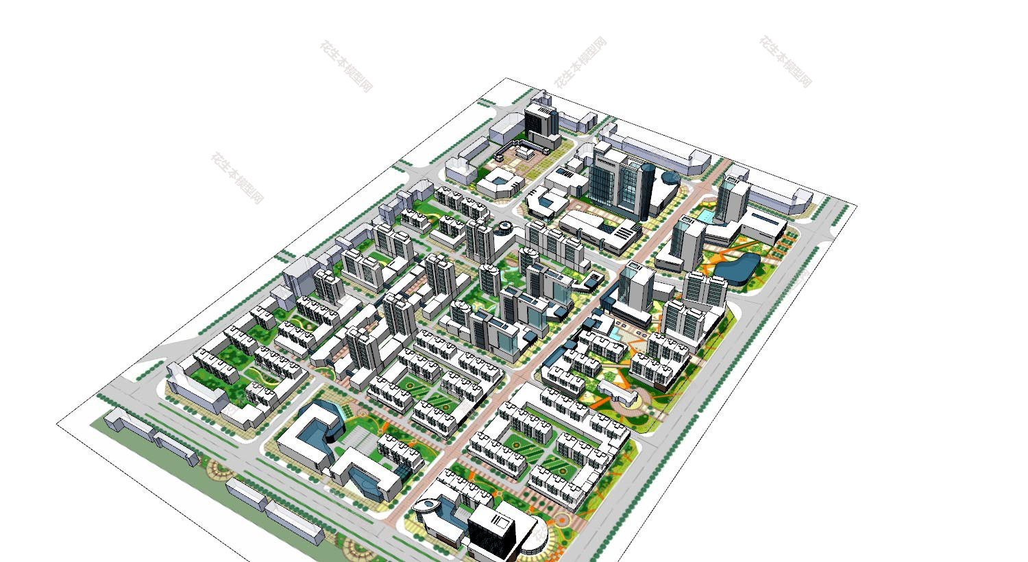 现代小区规划su模型下载新建文件-1.jpg(1)