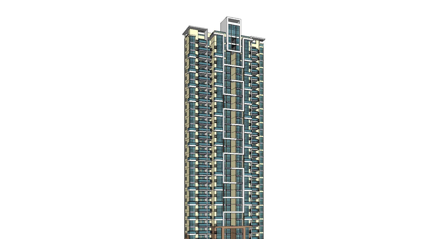 现代高层公寓楼su模型下载新建文件-1.jpg(1)