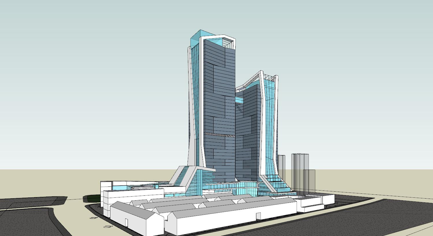 现代高层办公楼su模型下载新建文件-1.jpg(1)