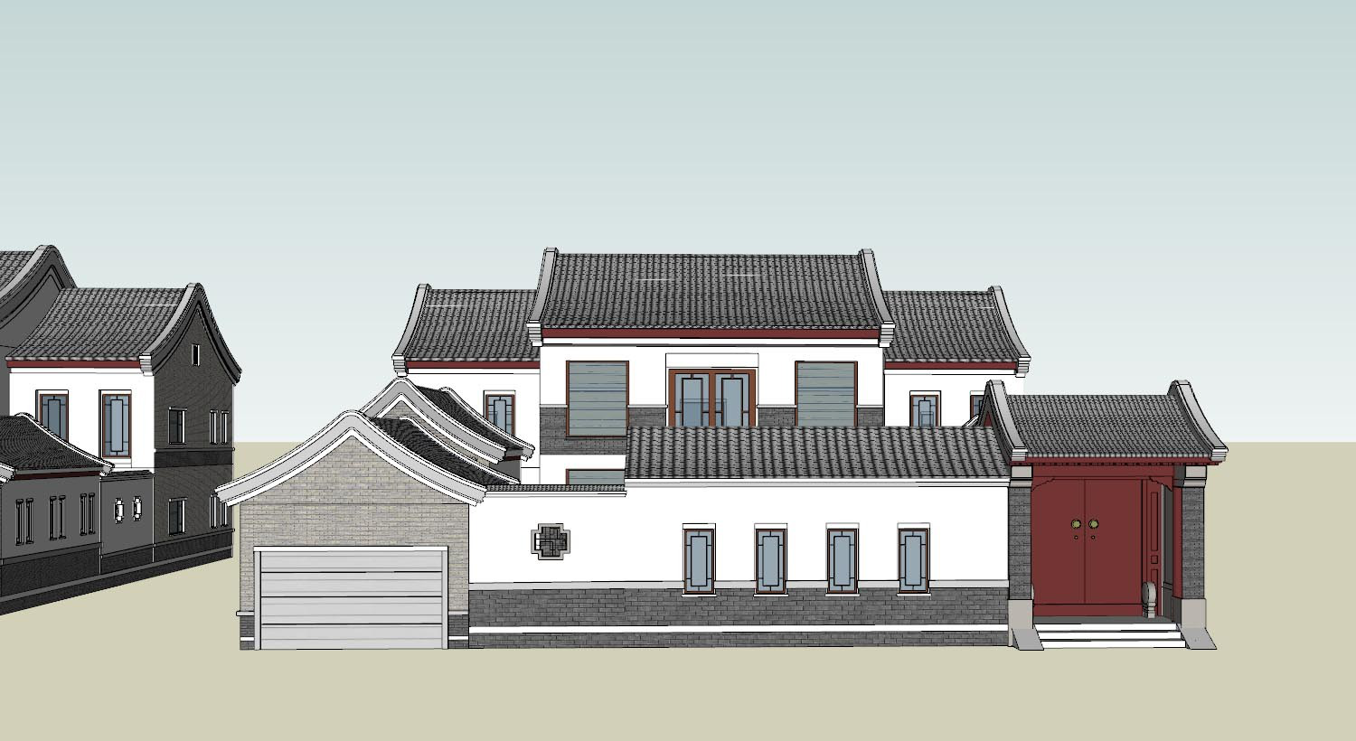 中式古建民房su模型下载新建文件-1.jpg(1)