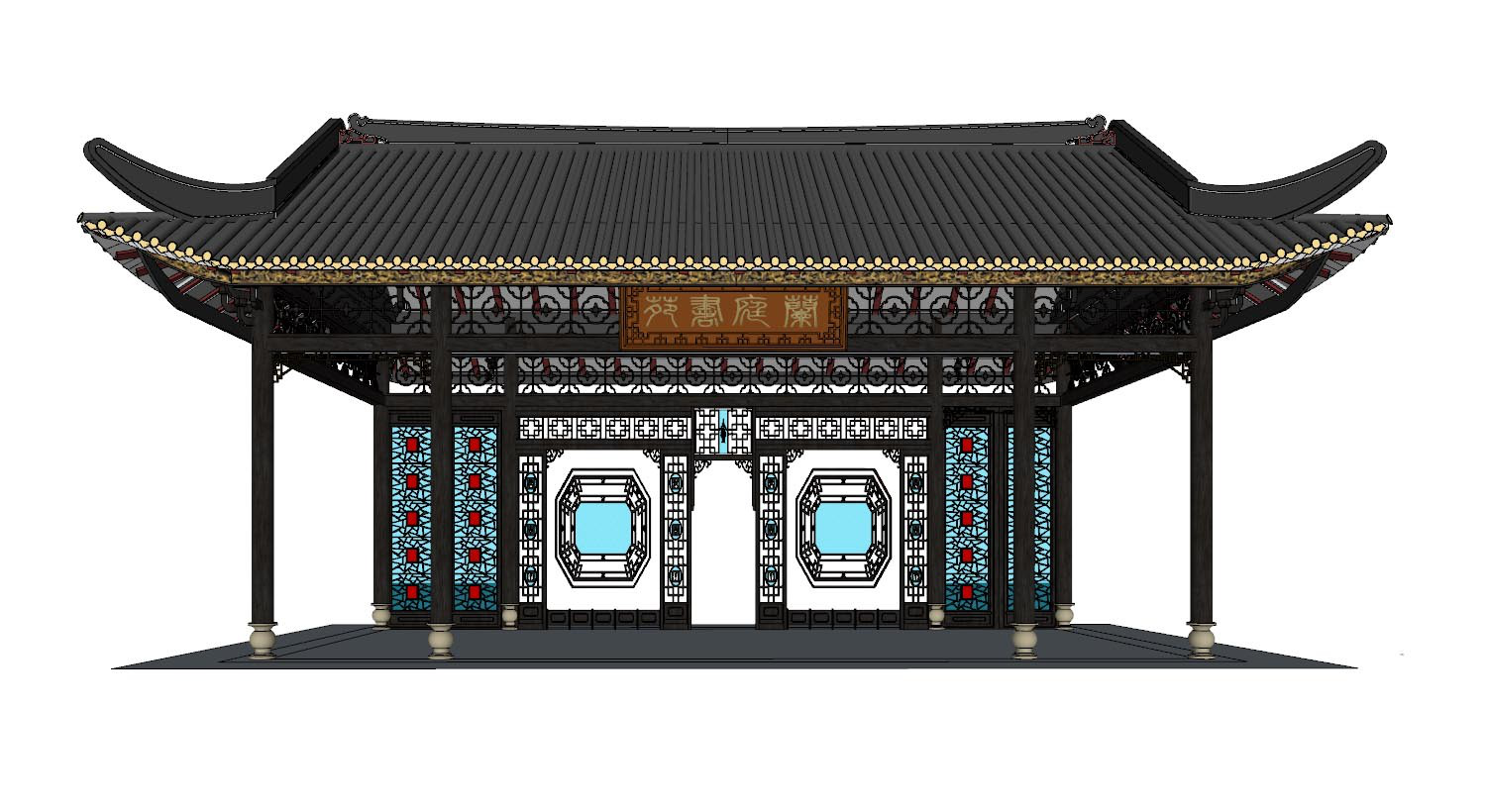 中式牌坊大门su模型下载新建文件-1.jpg(1)