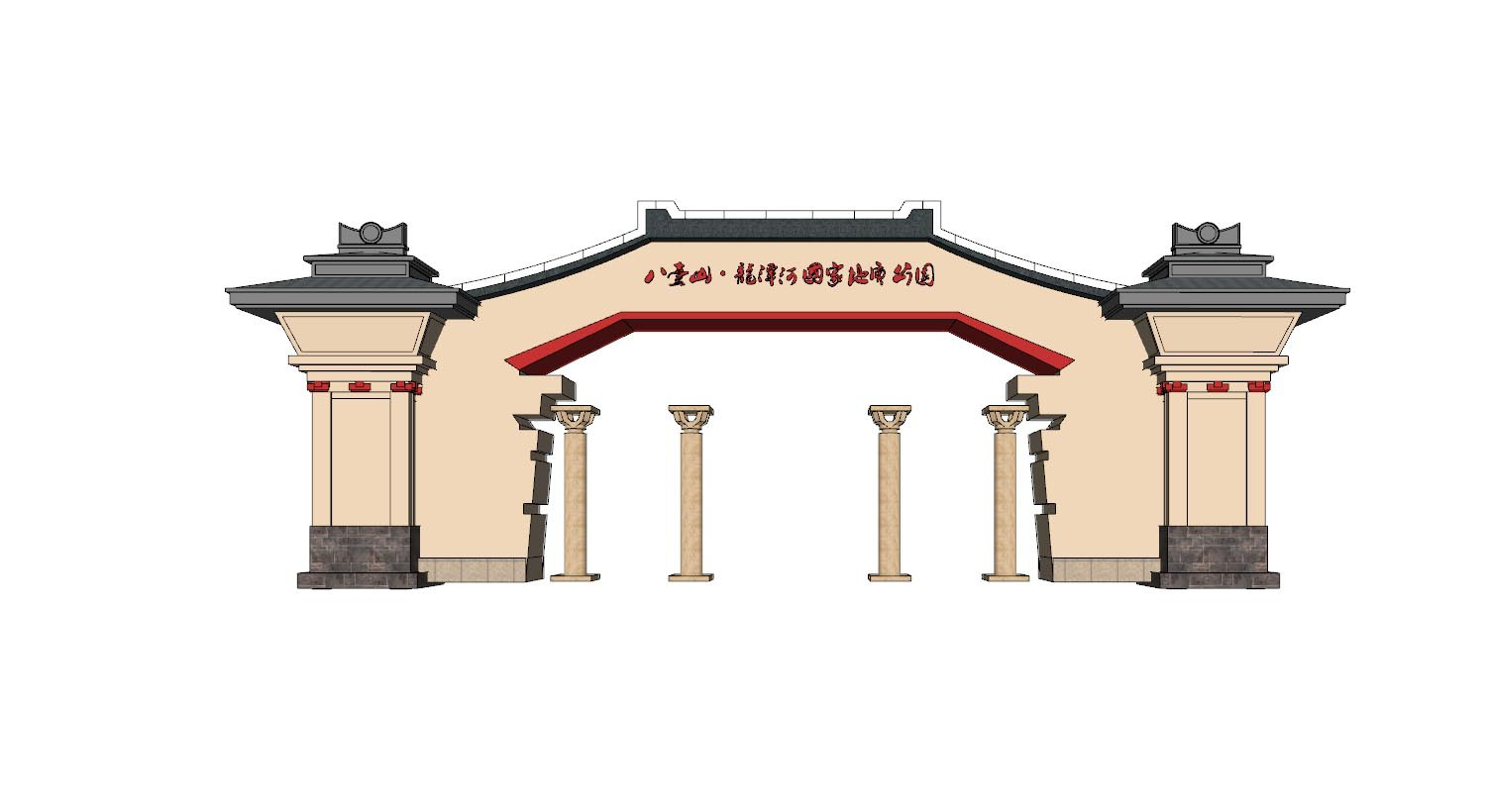 新中式公园入口门头su模型下载新建文件-1.jpg(1)