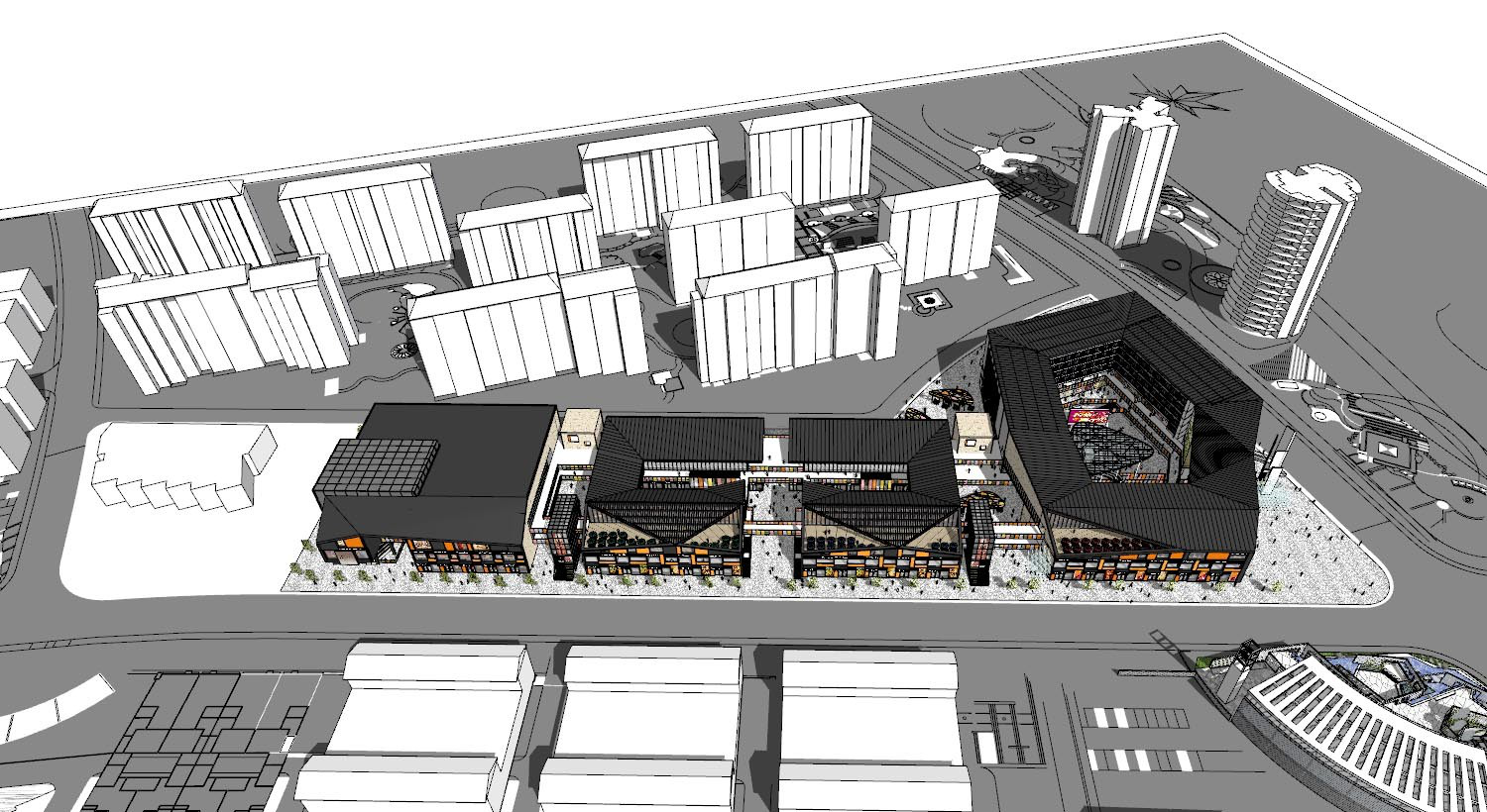 现代商业街su模型下载新建文件-1.jpg(1)